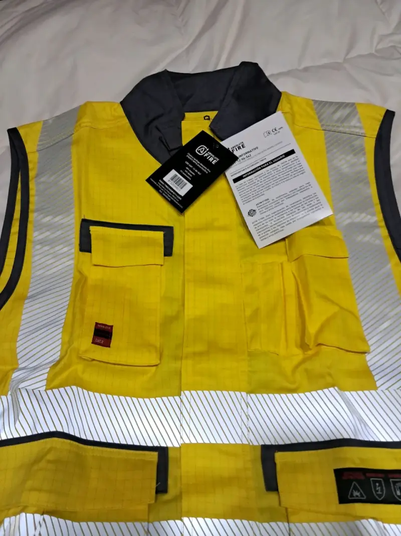 Chaleco ignífugo amarillo NFPA - 3