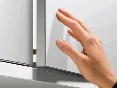 2 Bisagra + 1 Reten Push Open P/ Mueble 35mm Curva - miniatura 5