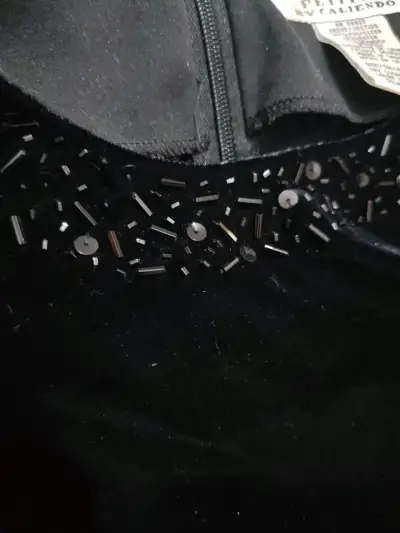 Vestido de plush negro - miniatura 3