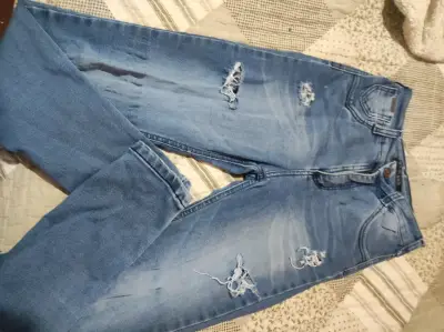 Jeans azul oscura Dirty - miniatura 8