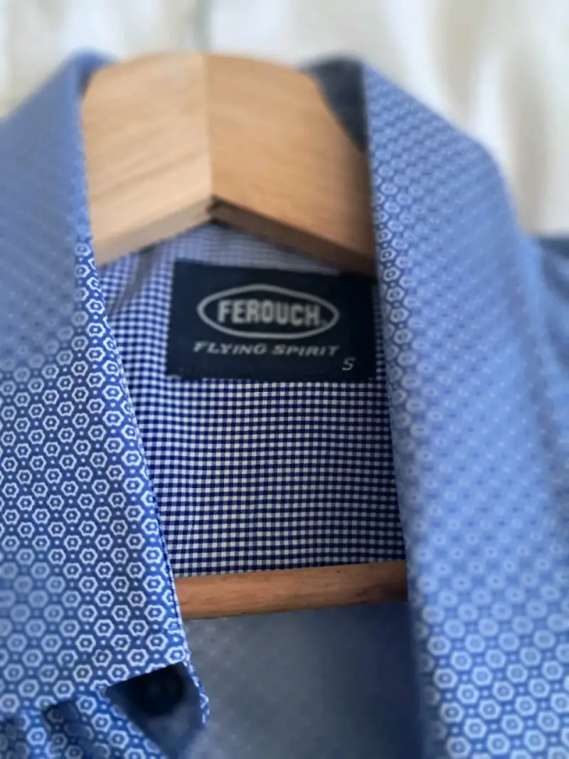 Camisa Ferouch azul estampada - 1