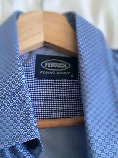 Camisa Ferouch azul estampada - miniatura 1