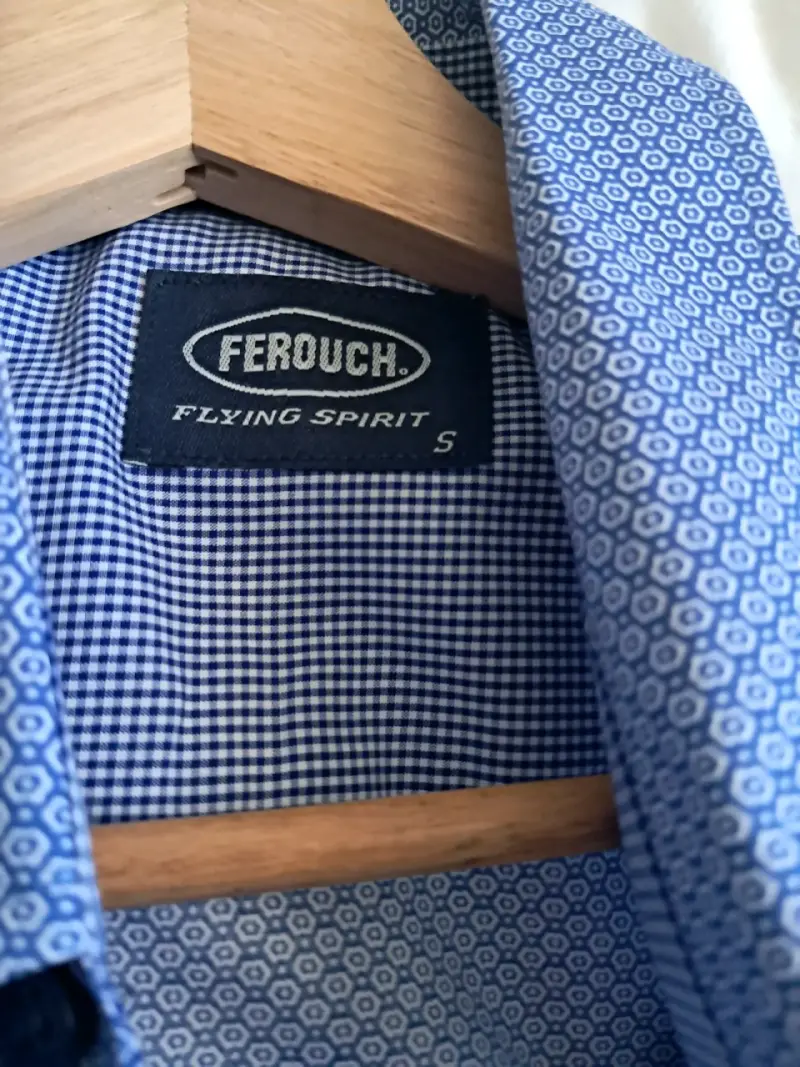 Camisa Ferouch azul estampada - 4