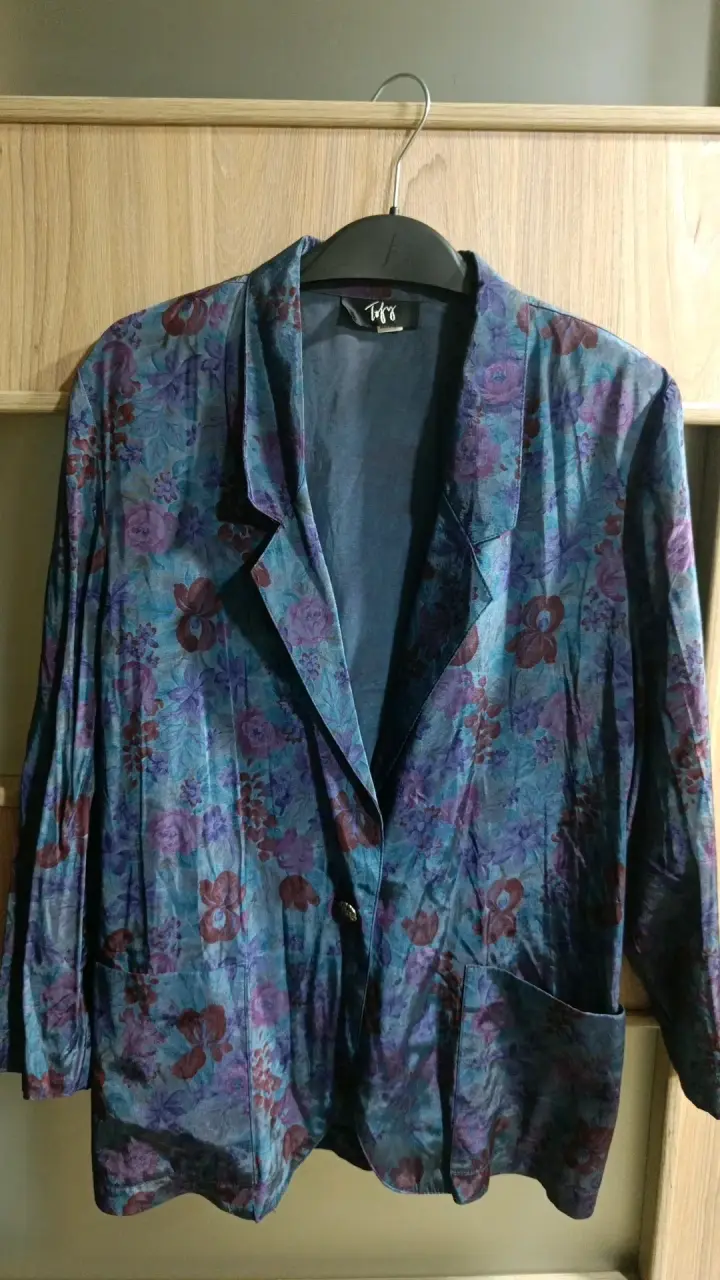 Blazer estampado floral azul