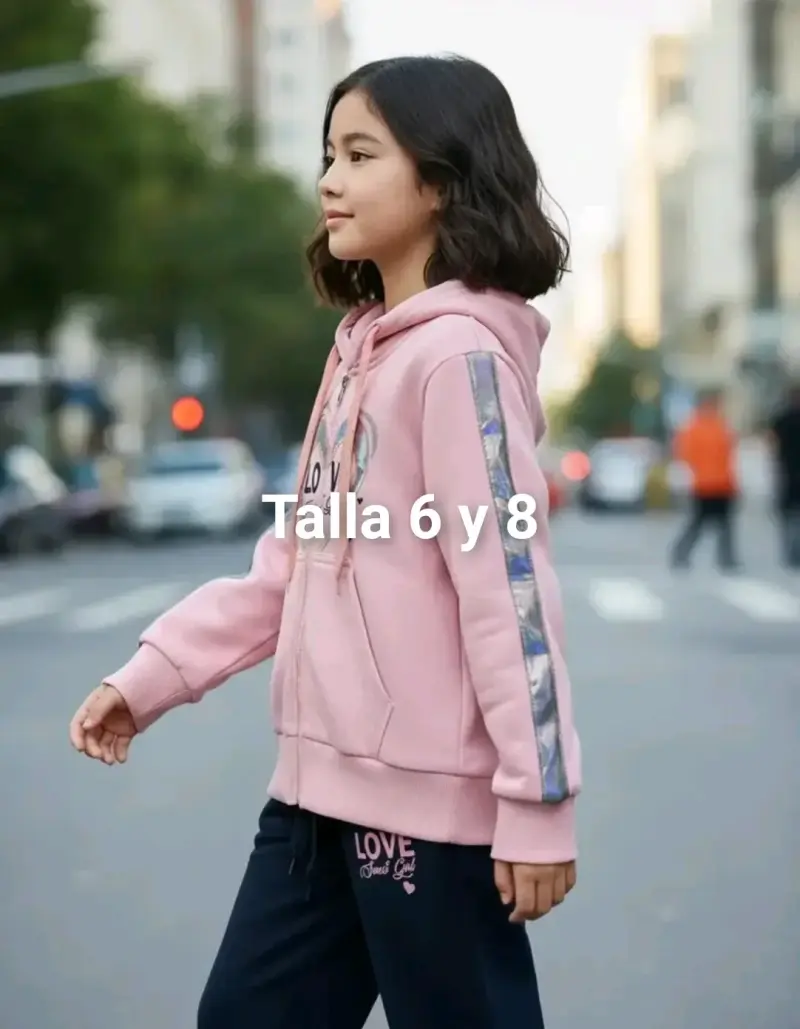 Buzo niña talla 6 y 8