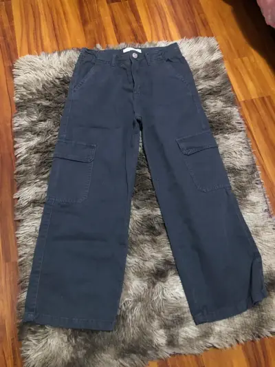 Pantalones cargo azul oscuro - miniatura 1