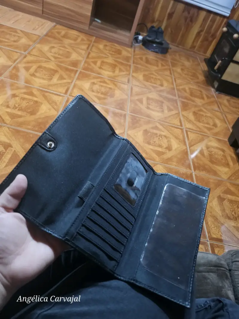 Cartera de cuero negro elegante - 3