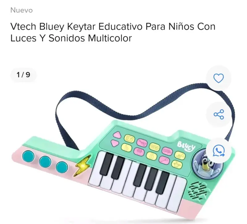 Teclado infantil Vtech Bluey multicolor - 2