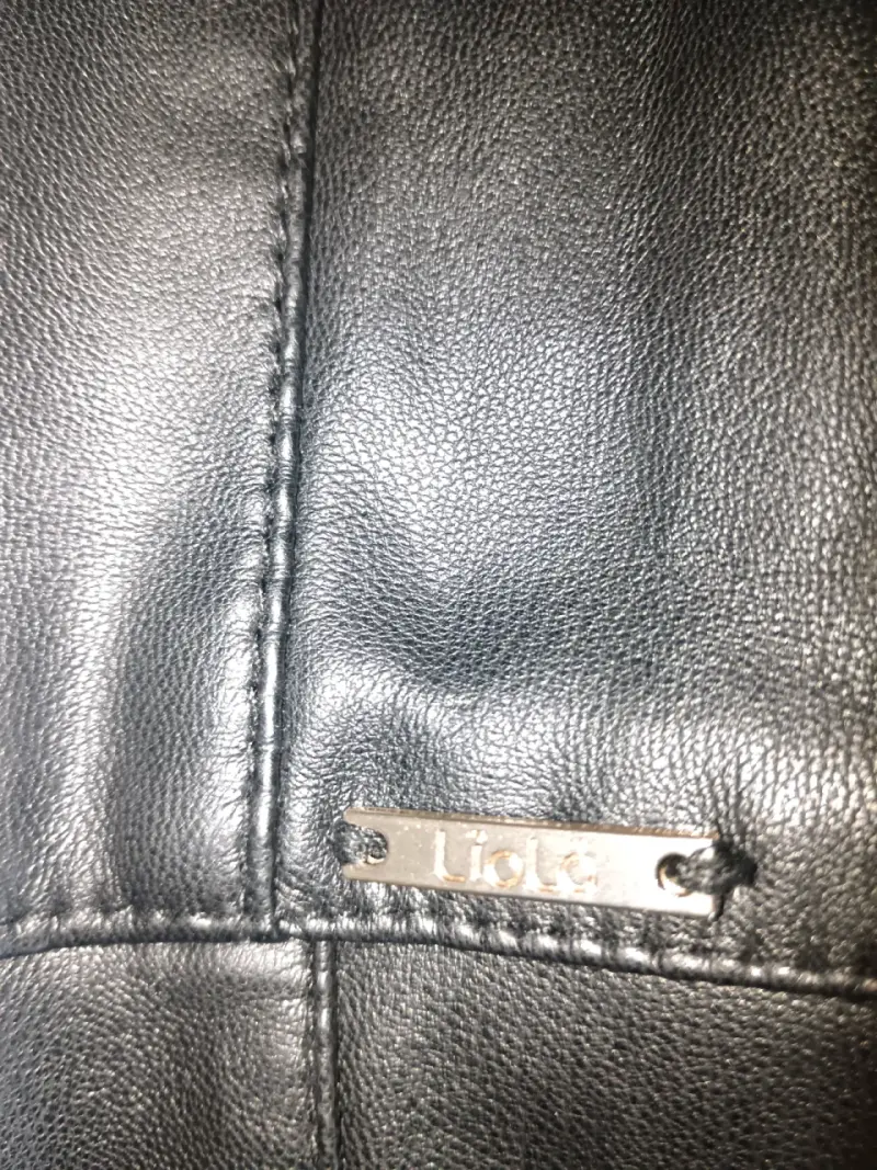 Vestido Liolá cuerina negro con cierre - 2