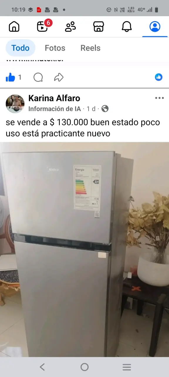Refrigerador Midea en buen estado