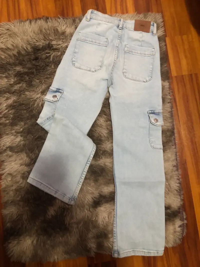 Jeans cargo azul claro - 1