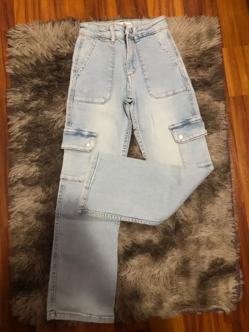 Jeans cargo azul claro - 2