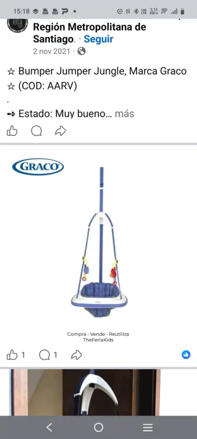 Saltador puerta Graco nuevo - miniatura 3