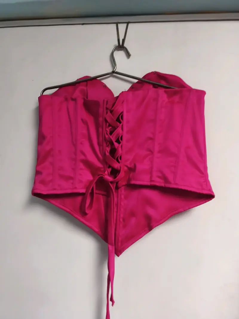 Vestido largo color fucsia - 5