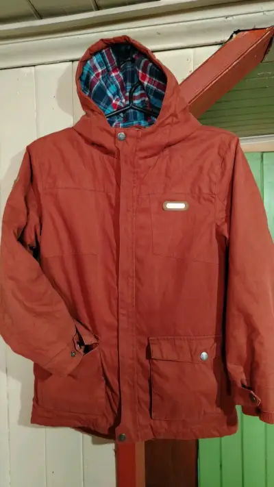 Parka marrón con capucha niño niño 9 a 10 años. - miniatura 1