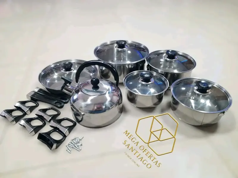 Set de ollas de acero inoxidable 12 piezas - 2
