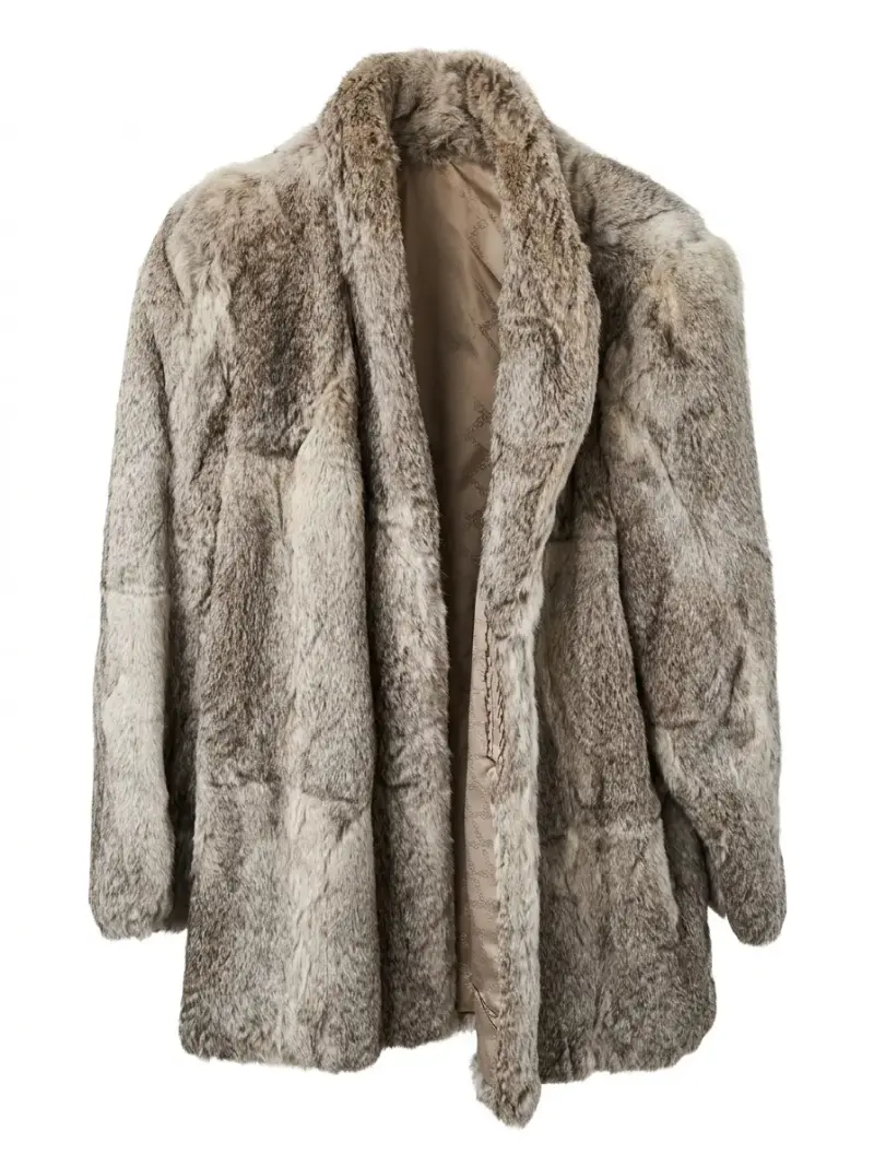 Abrigo de piel gris - 1