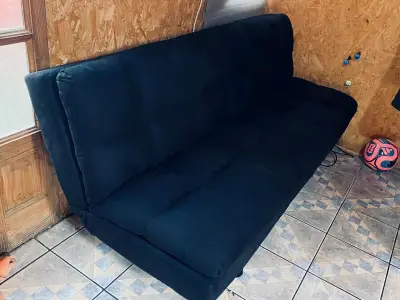 Sofá cama negro - miniatura 1