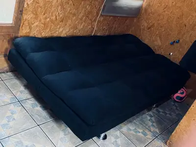 Sofá cama negro - miniatura 4