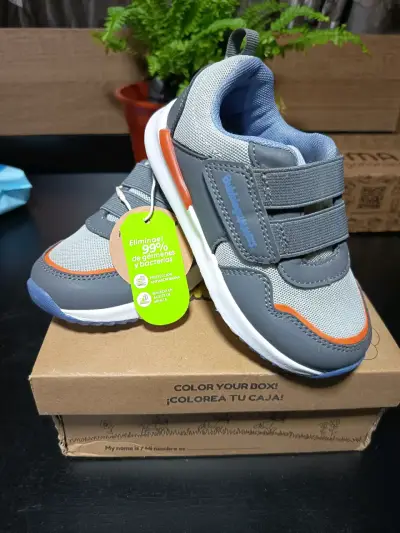 Zapatillas deportivas infantiles grises - miniatura 2
