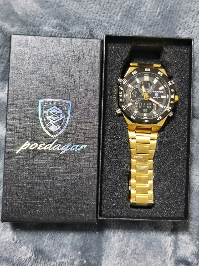 Reloj de pulsera ,azul, plateado,.dorado - 2