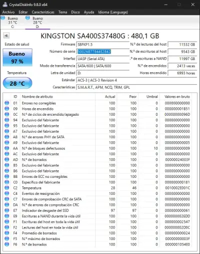 SSD Kingston SSDNow A400, 480GB, 2.5" SATA 6 Gb/s - miniatura 3