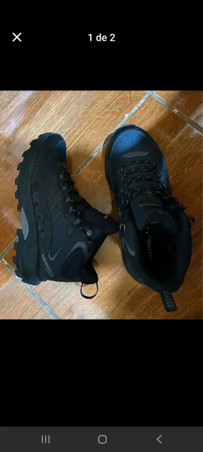 Botas trekking negras Merrell - miniatura 1