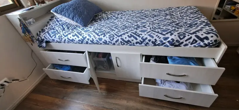 Cama de soltero con cajones - 4
