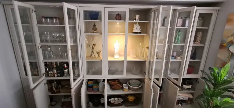 Vitrina de madera con puertas - 4