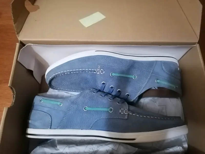 Zapatos de cuero azul casuales - 2