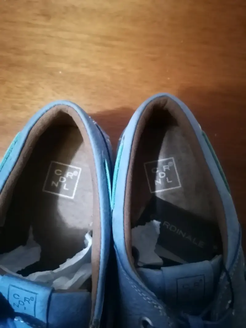 Zapatos de cuero azul casuales - 4