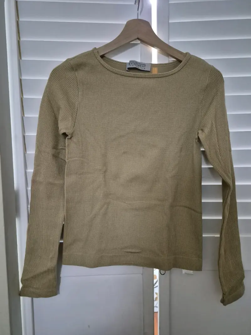 Polera manga larga beige - 1