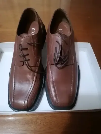 Zapatos formales de cuero marrón - miniatura 1