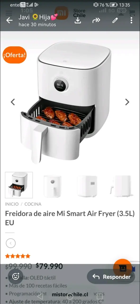 Freidora de aire Mi Smart 3.5L - 1