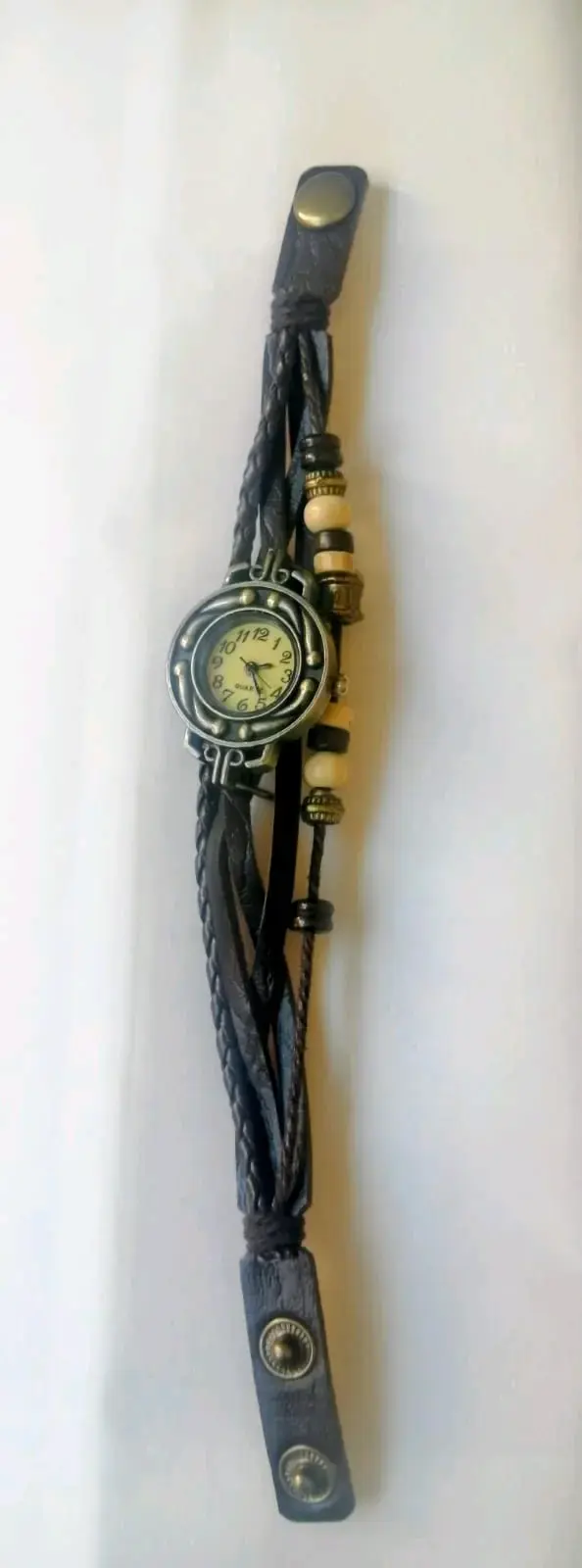 Reloj pulsera cuero trenzado