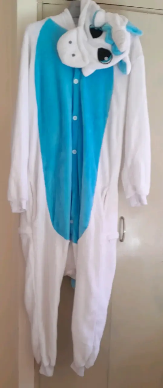 Pijama unicornio azul y blanco - 1