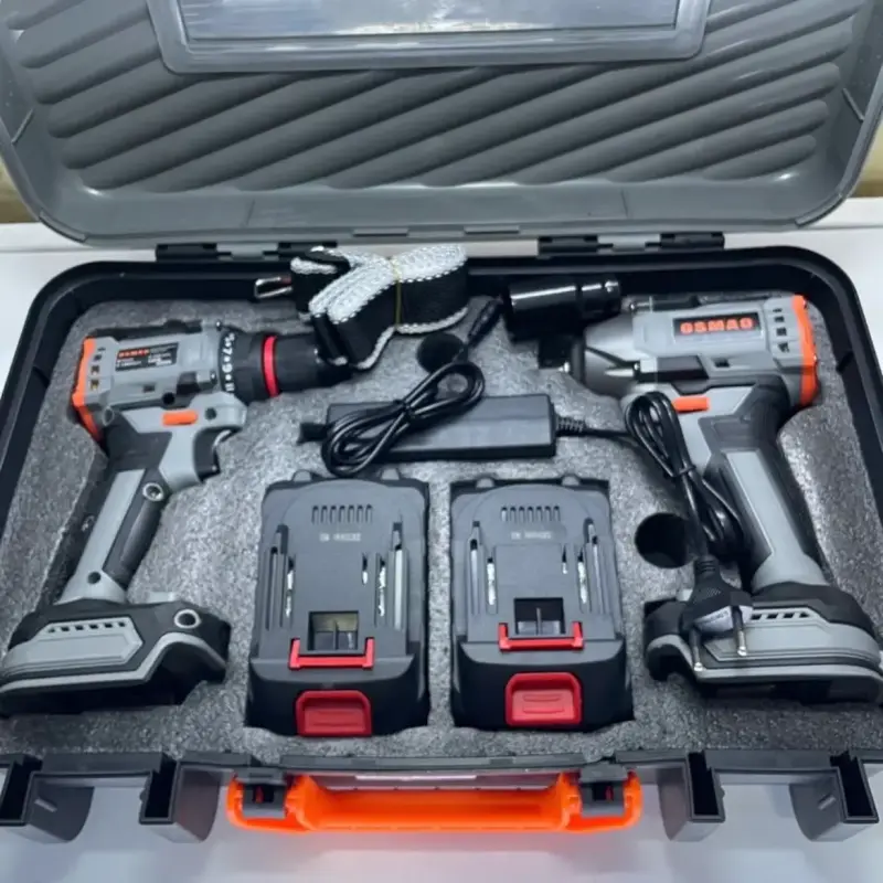 Kit taladro + llave de impacto + 2 baterías 98v - 2