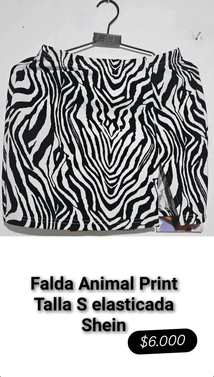 Falda animal print elástica