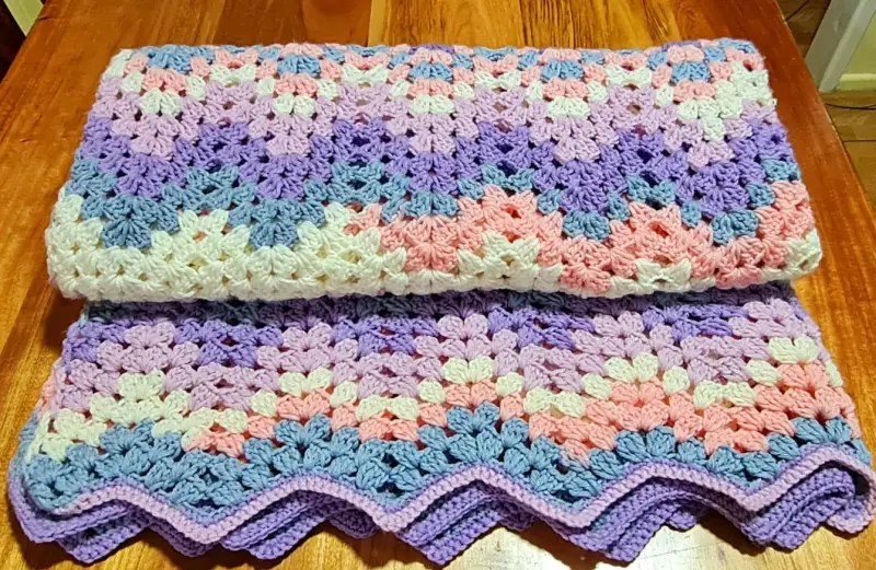 Manta crochet multicolor