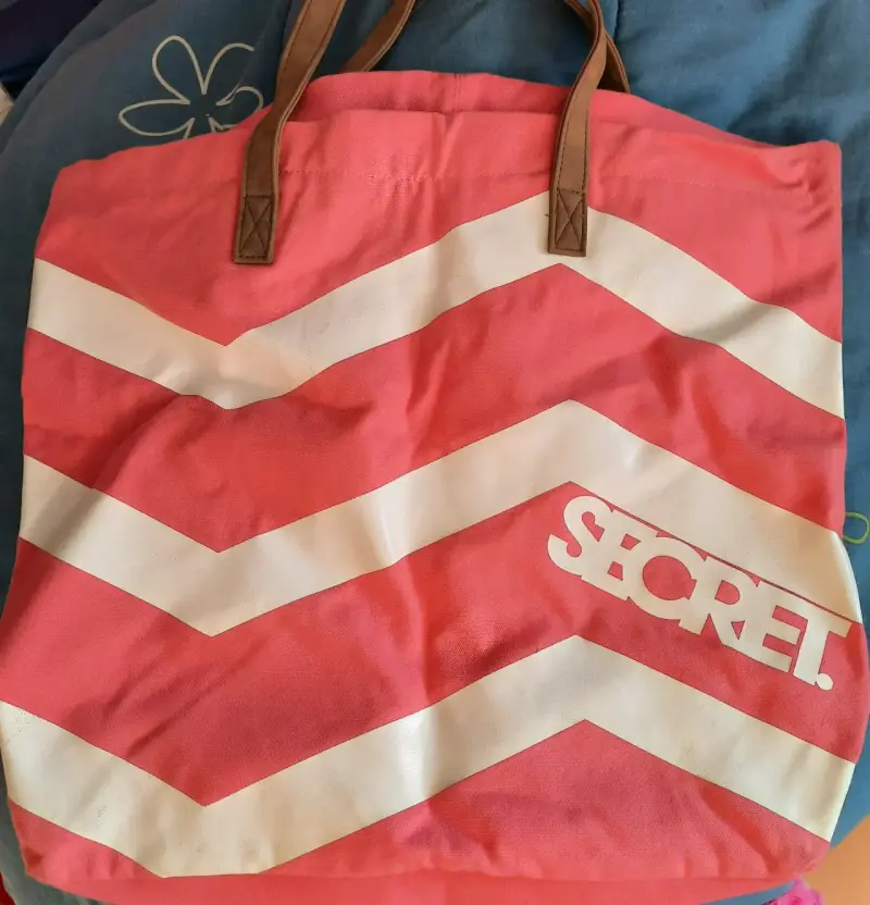 Bolso tote rosado zigzag - 2