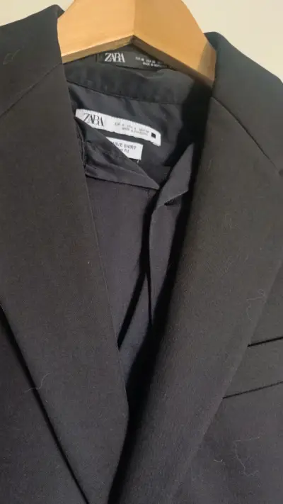 Blazer negro slim fit Zara - miniatura 1