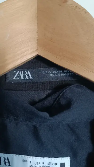 Blazer negro slim fit Zara - miniatura 3