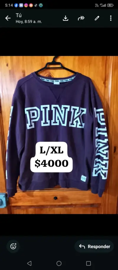 Polerón lila PINK - miniatura 1