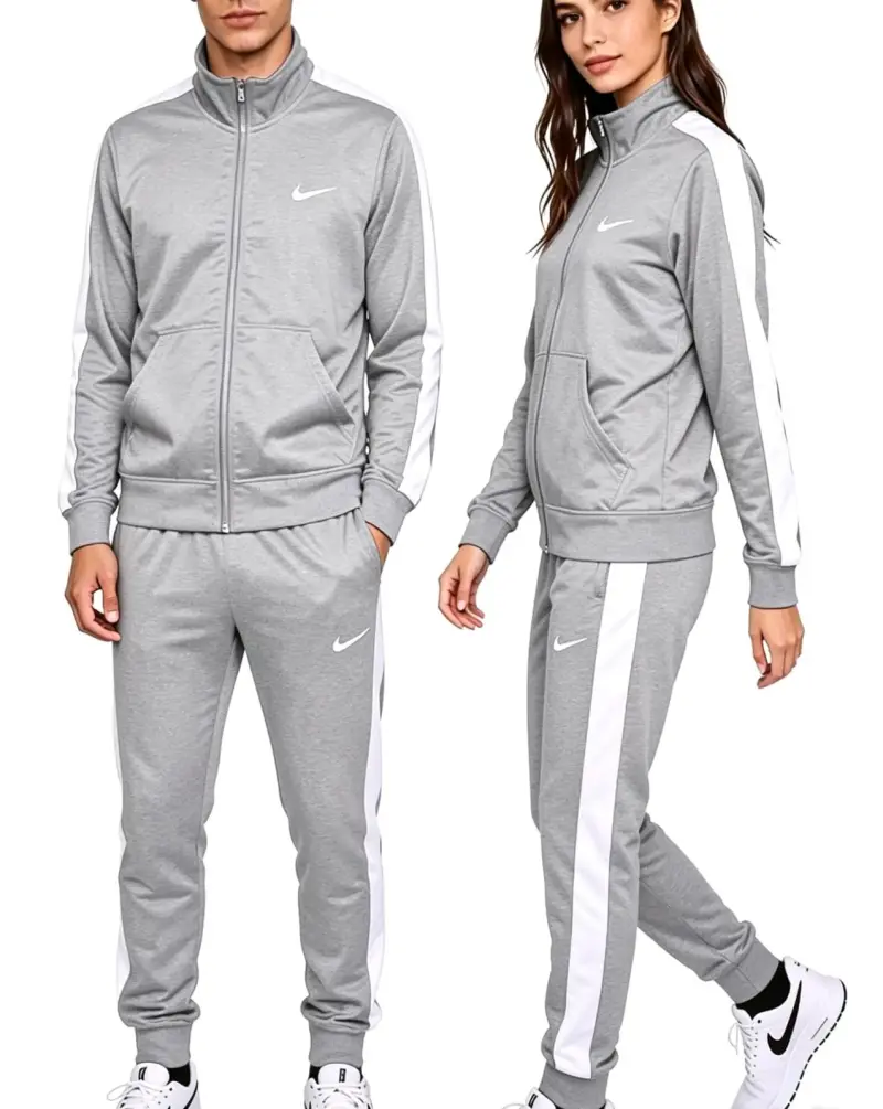 Traje deportivo unisex negro y blanco - 2