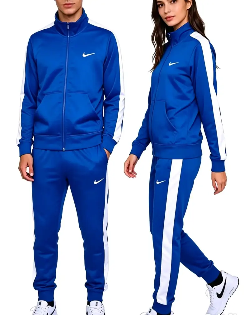 Traje deportivo unisex negro y blanco - 3
