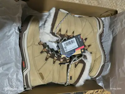 Botas lippi beige impermeables con forro - miniatura 1