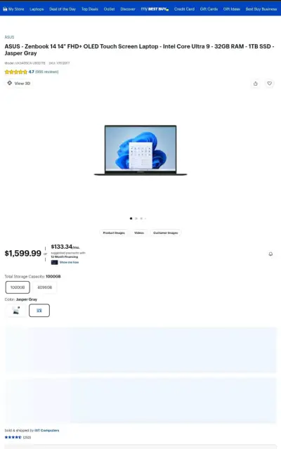 Asus Zenbook 14 - Pantalla touch OLED HD, - miniatura 3