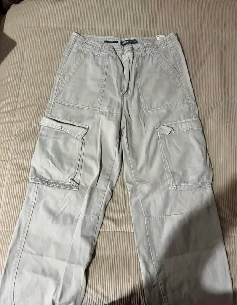 Pantalon cargo beige