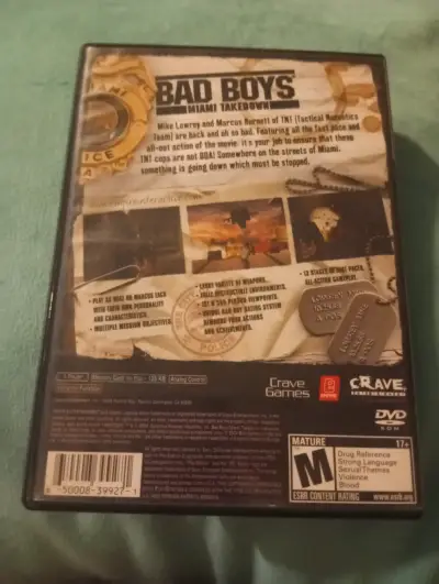 Juego PS2 Bad Boys (Solo Caja Original) + Mortal K - miniatura 2