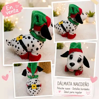 🐶 Peluche Dálmata Navideño Musical - miniatura 1